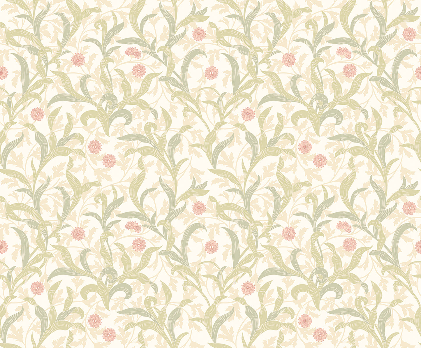 FLORAL TRAIL - Sage & Coral