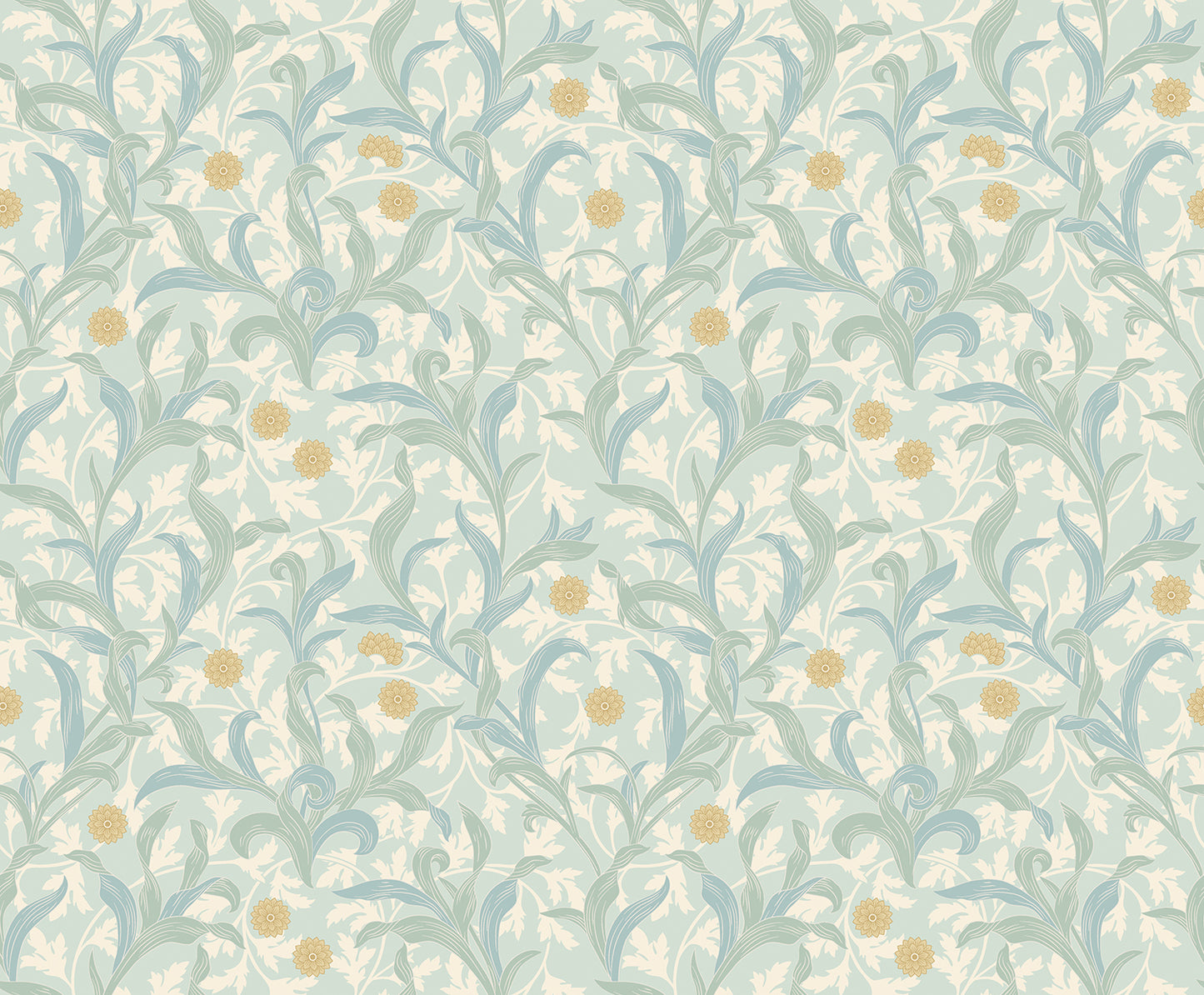 FLORAL TRAIL - Duck Egg Blue